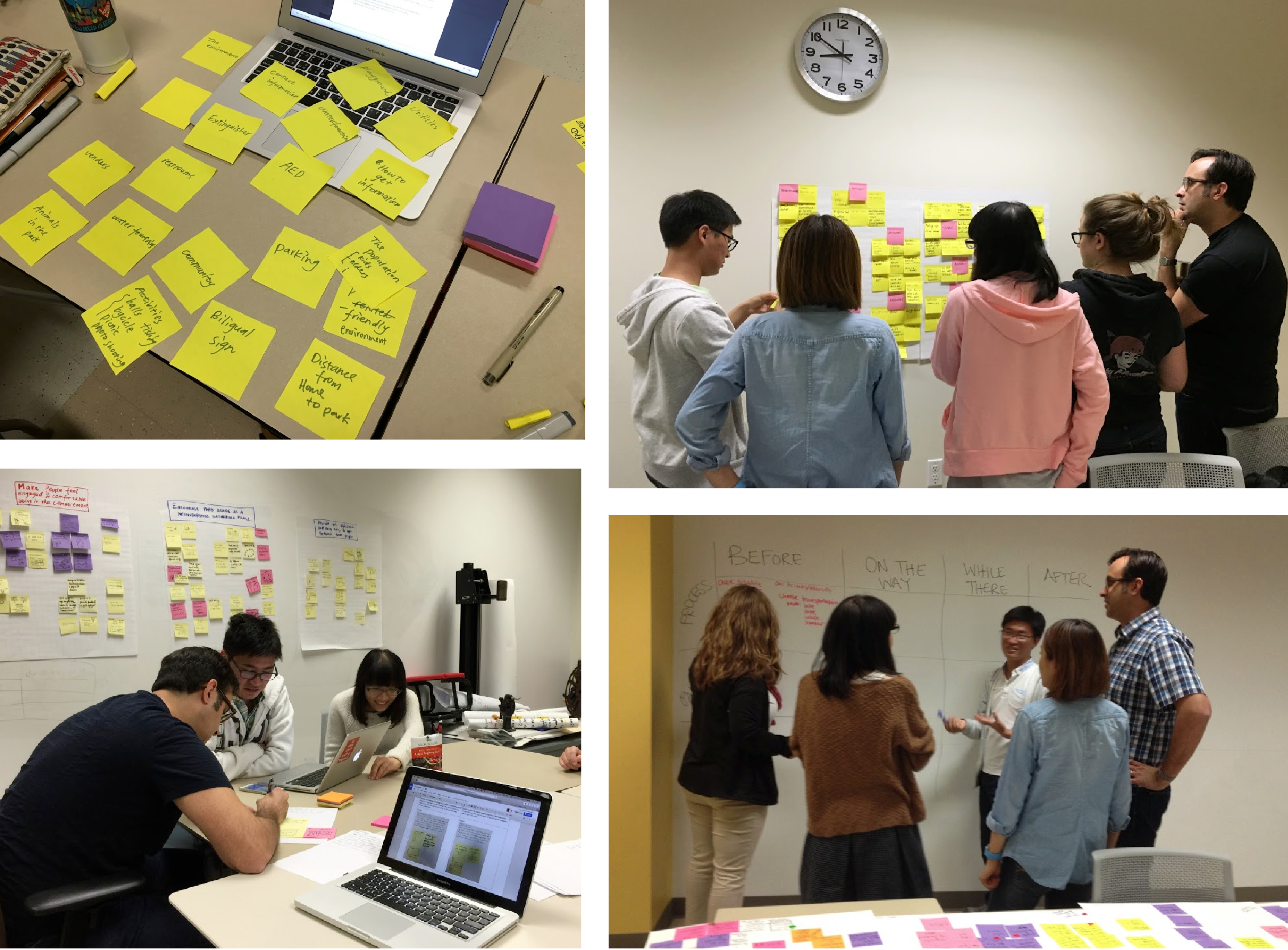 Behind-the-scenes photos from the Park Engagement research