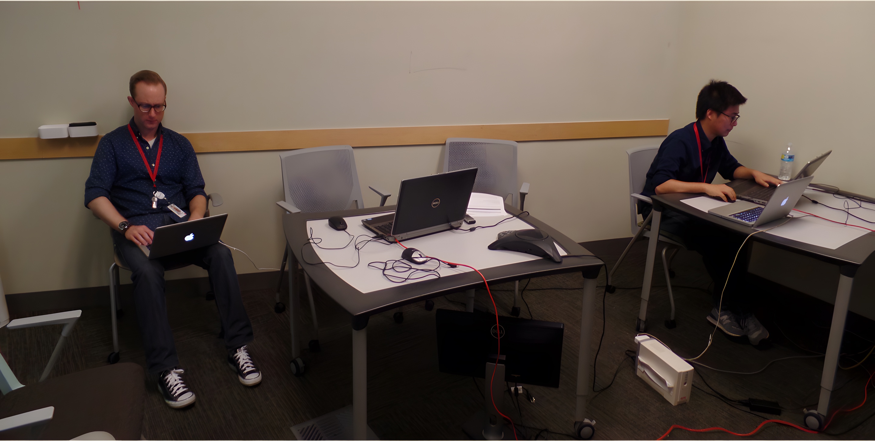 Photo from a usability testing session