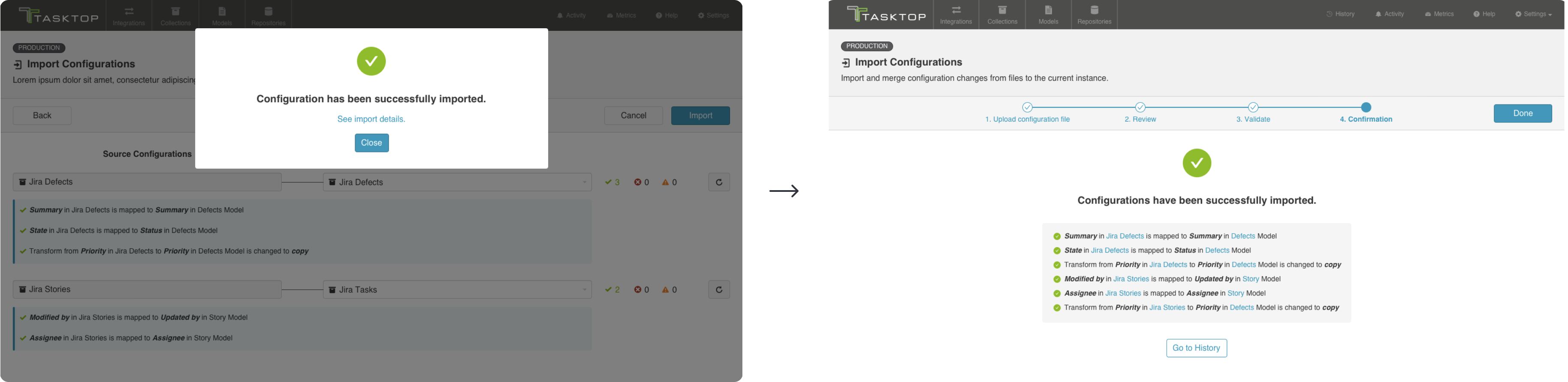 Import success step iteration